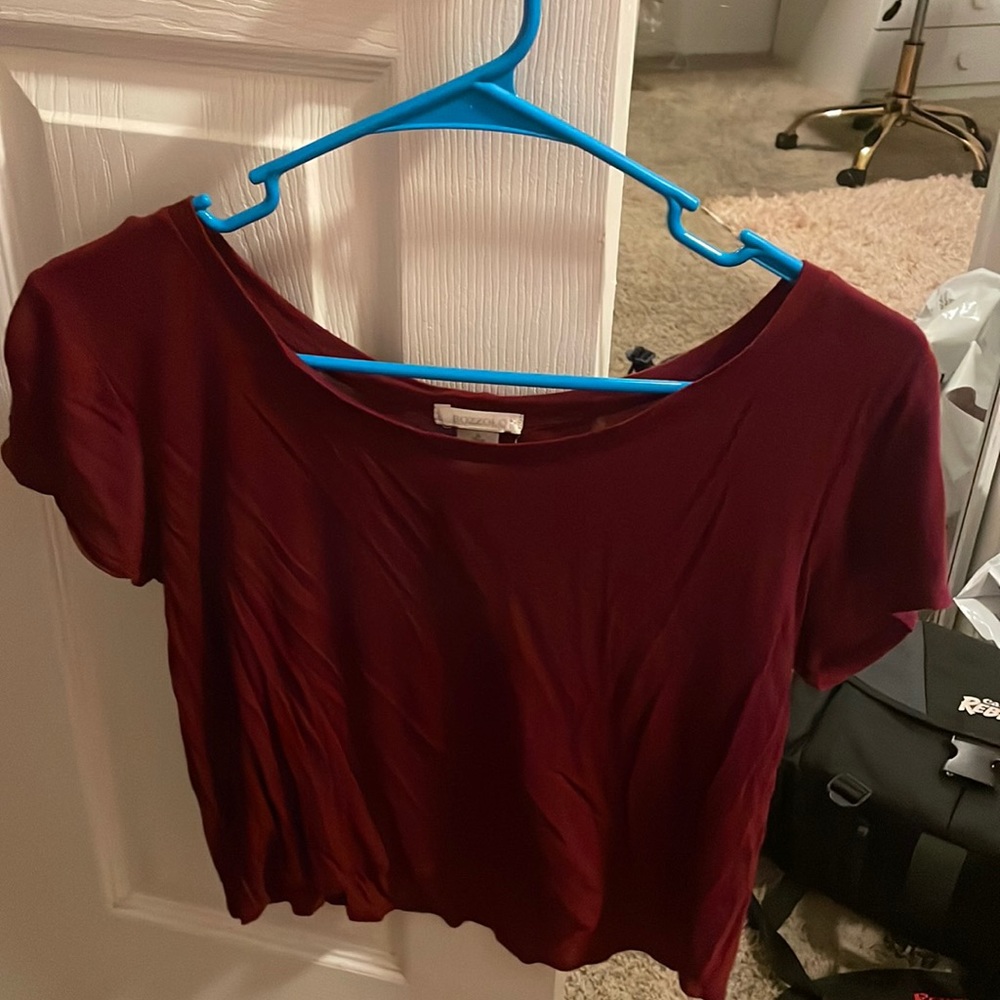Bozzolo burgundy crop top